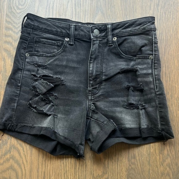 American Eagle Outfitters Pants - AE Super Hi Rise Shortie super stretch size 26 6 American Eagle shorts E